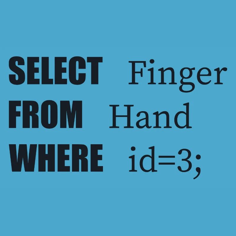 Hand Select Finger, Funny code. Coders Language