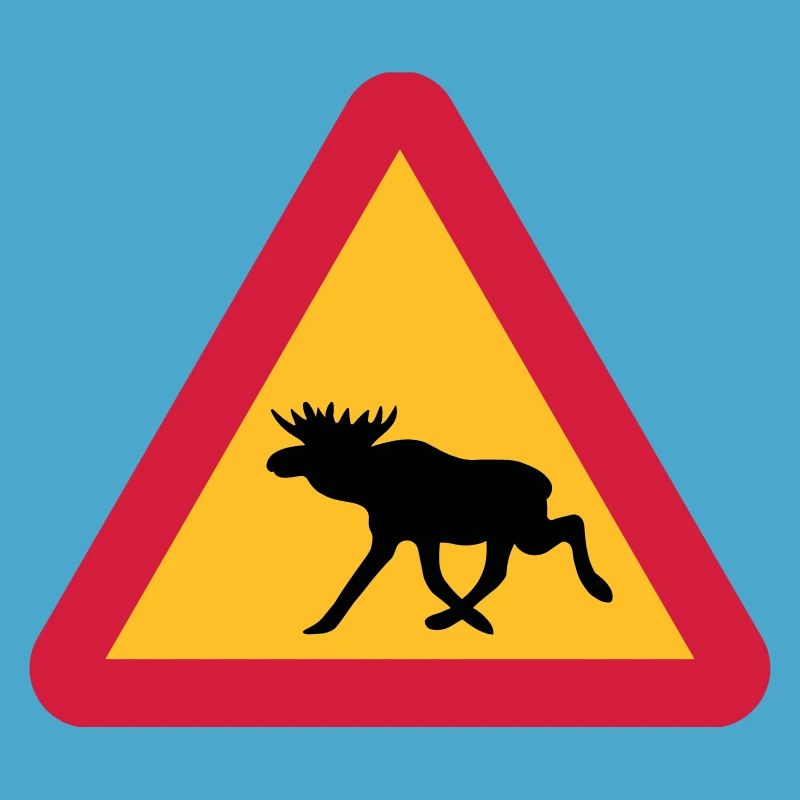 Elch Warnschild
