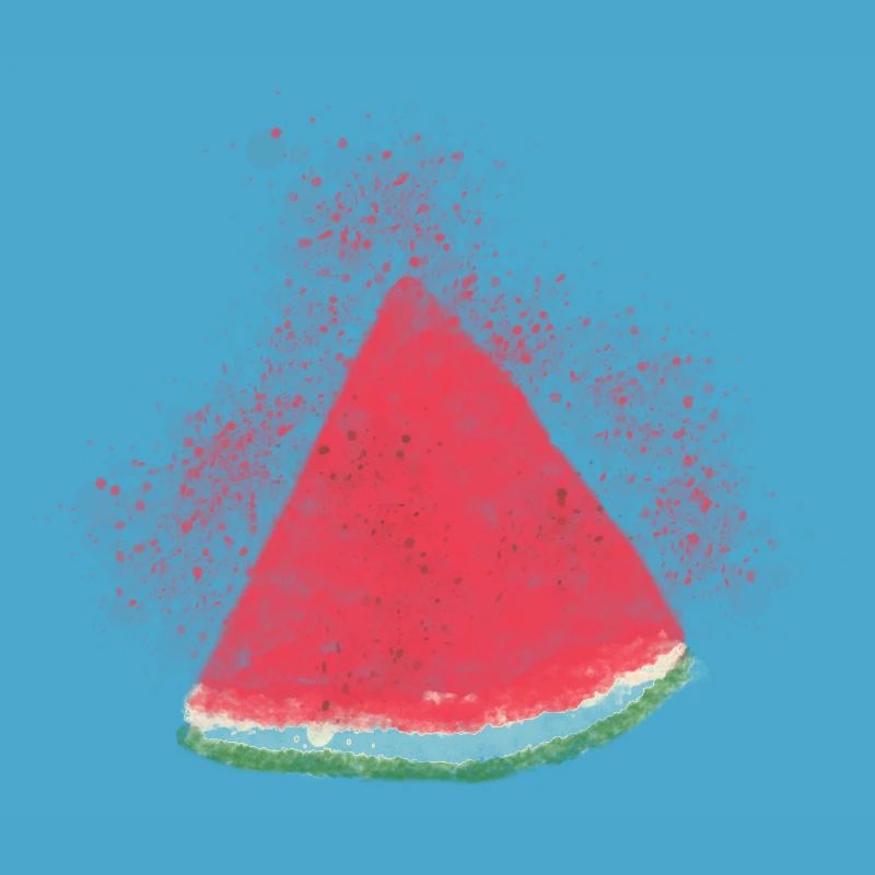 Pastèque, Pastèque, Melon, Aquarelle