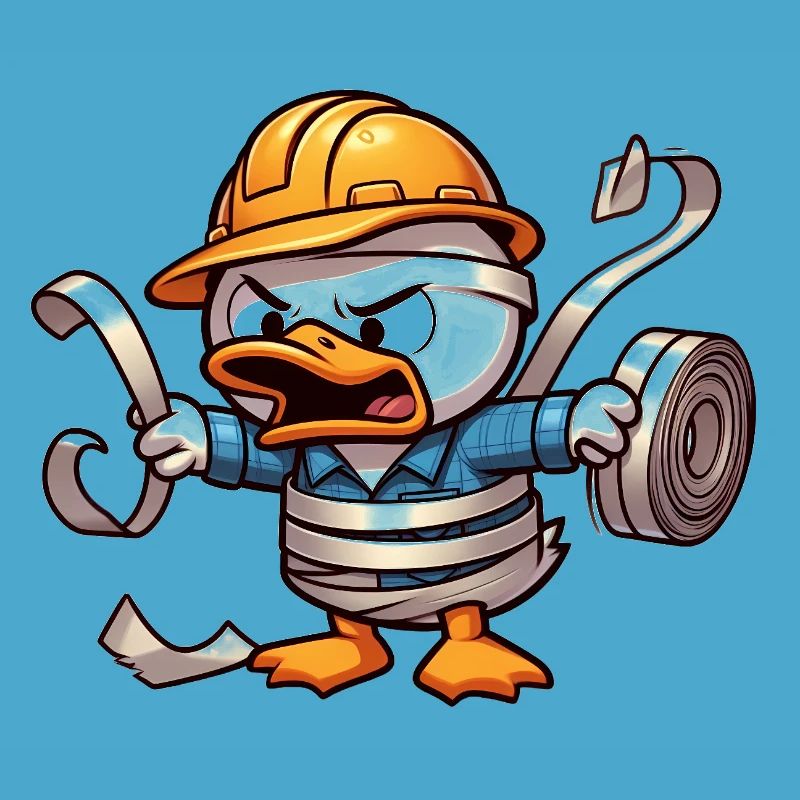 Ducks Construction Worker: Humor in Construction Site Style