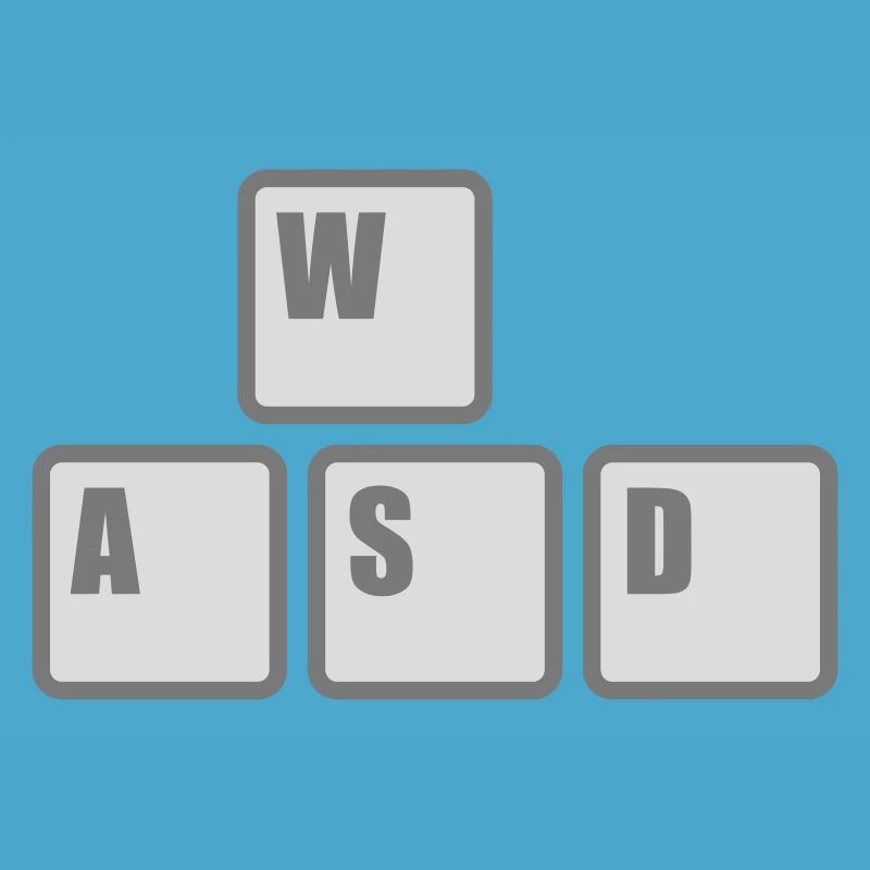 Computer WASD Keyboard Keys