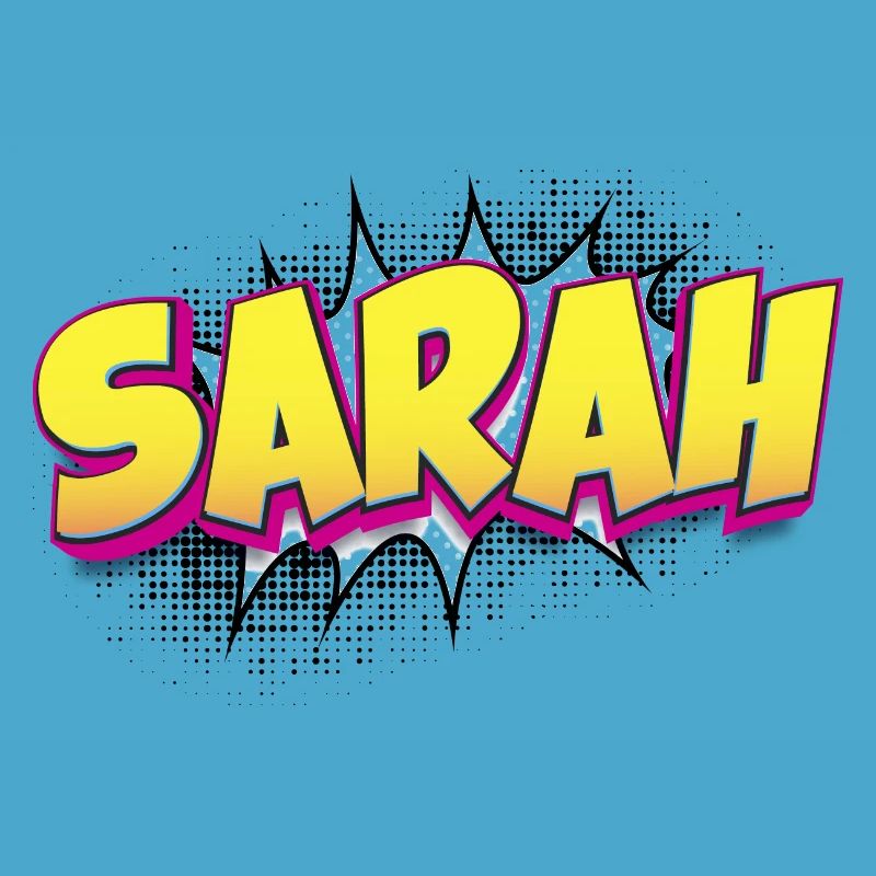Sarah Custom Name Comic Book Style Pop Art, Sarah