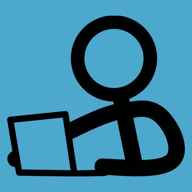 Stickman on notebook
