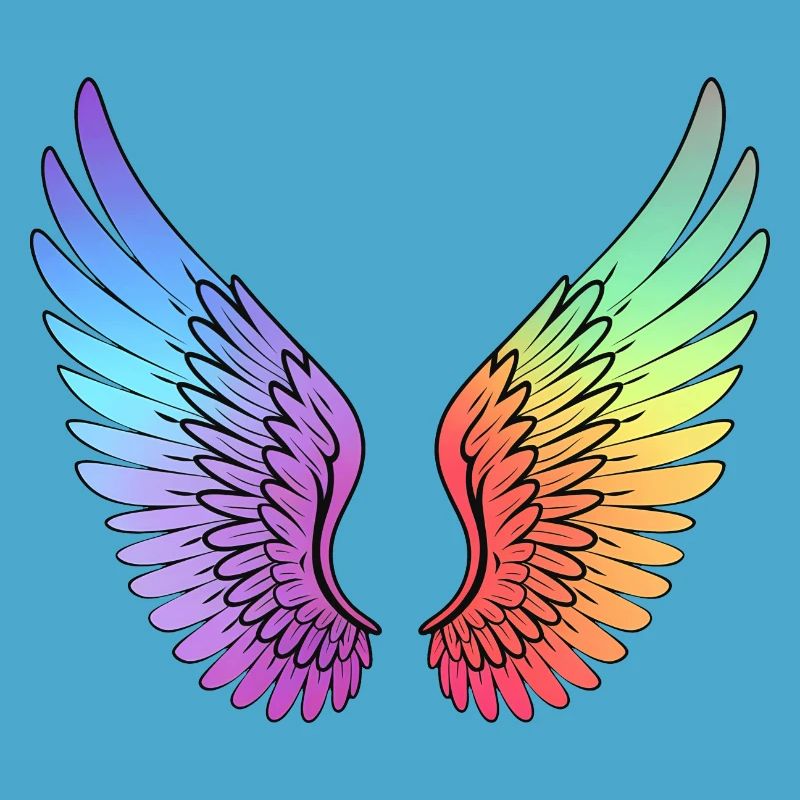 Rainbow Gradient Wings