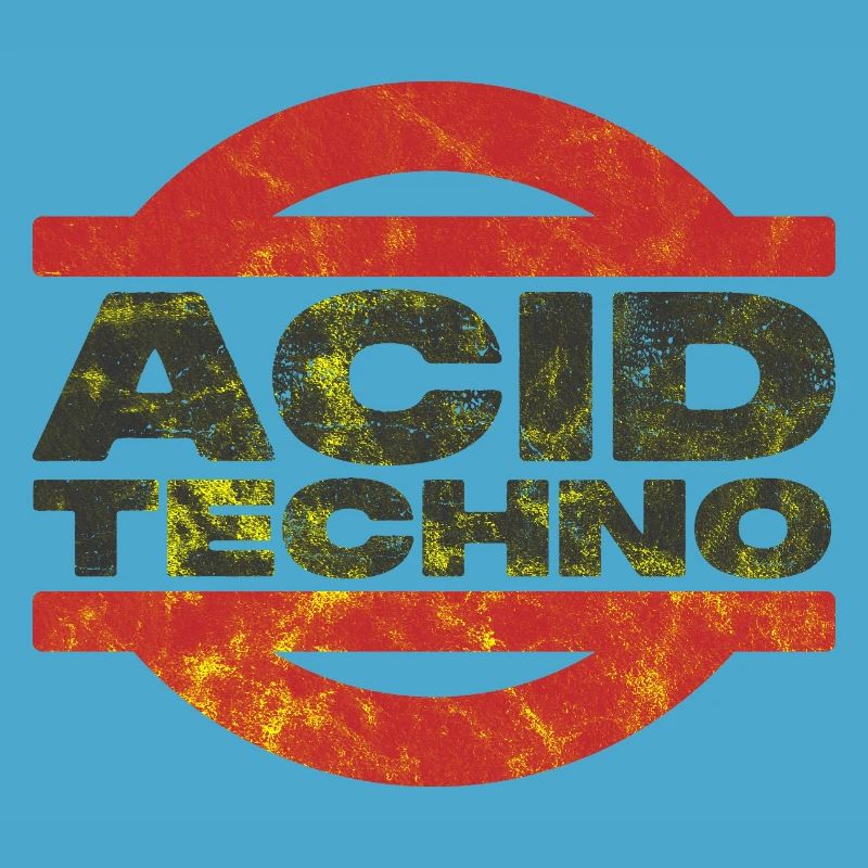 Distressed Acid Techno Logo Tee