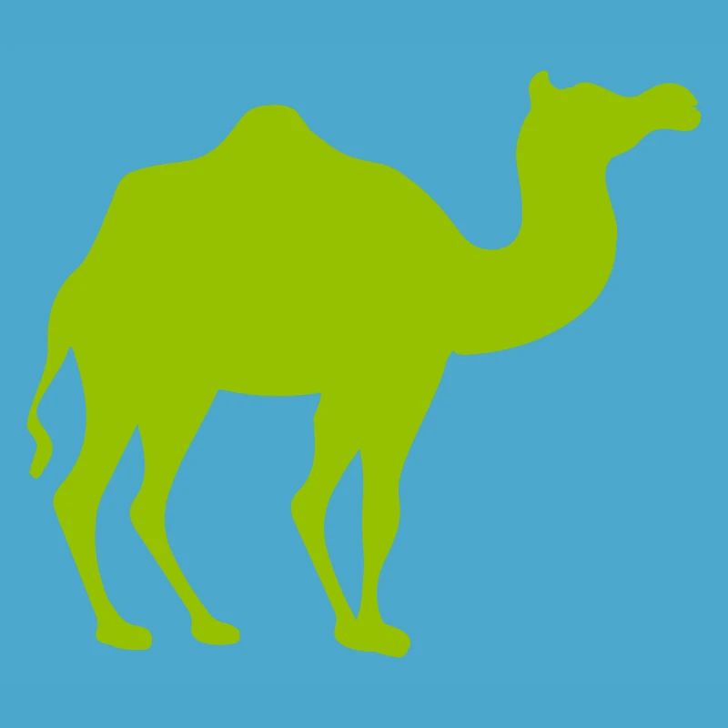 Leuchtendes Kamel Silhouette