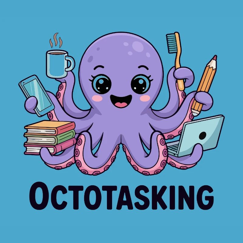 Octotasking Krake im Multitasking Modus