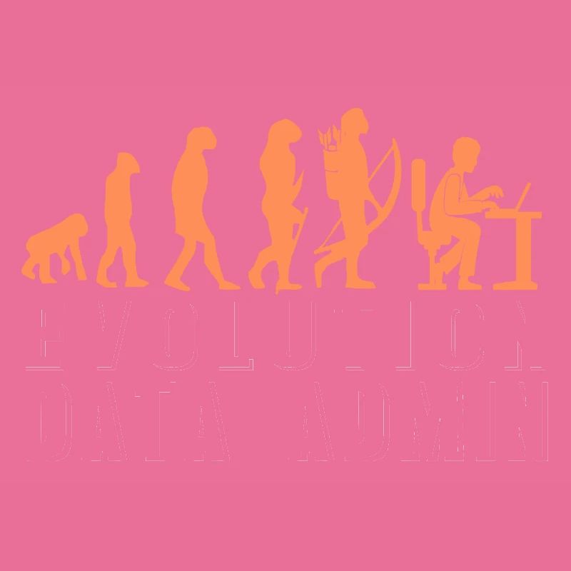 Évolution rétro drôle d’un t-shirt DATA Admin
