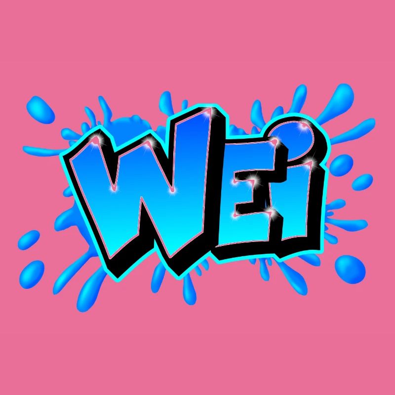 WEI splash Blue Graffiti Made by Max the Tagger