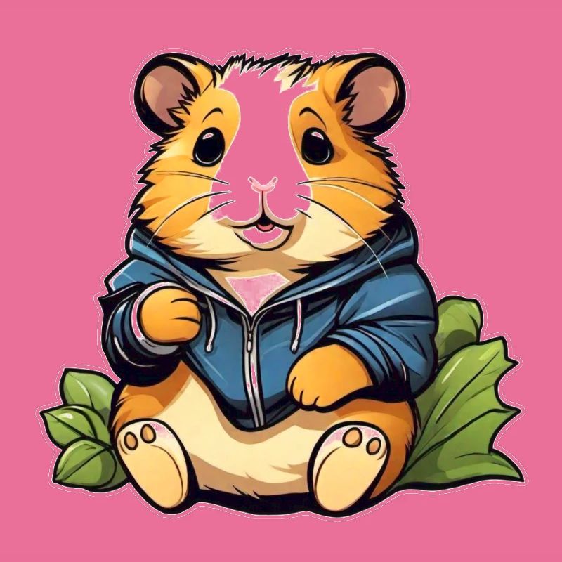 Hamster doré mignon avec sweat à capuche