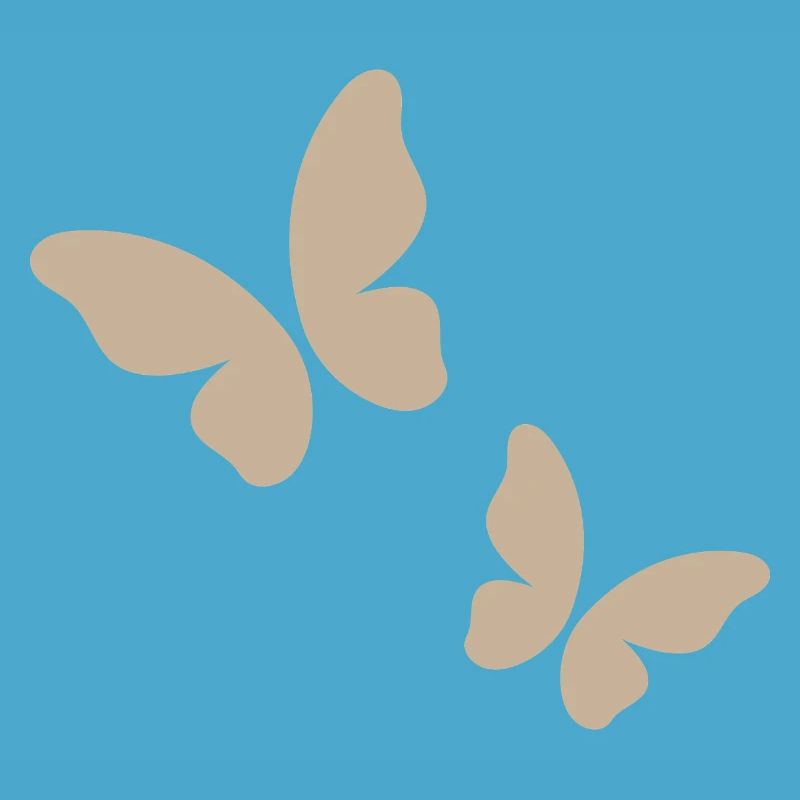 Beige Butterfly Pattern