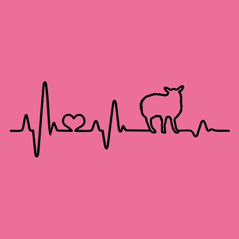 Sheep heartbeat shepherd gift idea ram