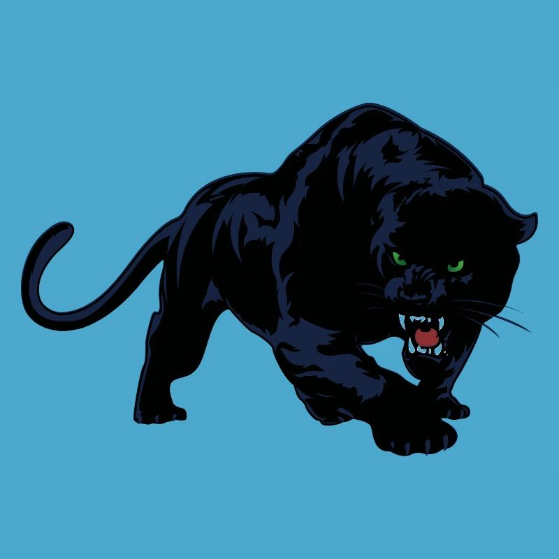 Schwarzer Panther oder Jaguar Wildkatze