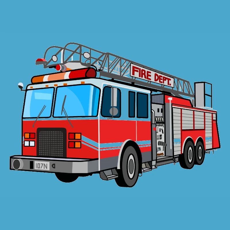 Fire brigade, fire engine, firefighter, extinguish
