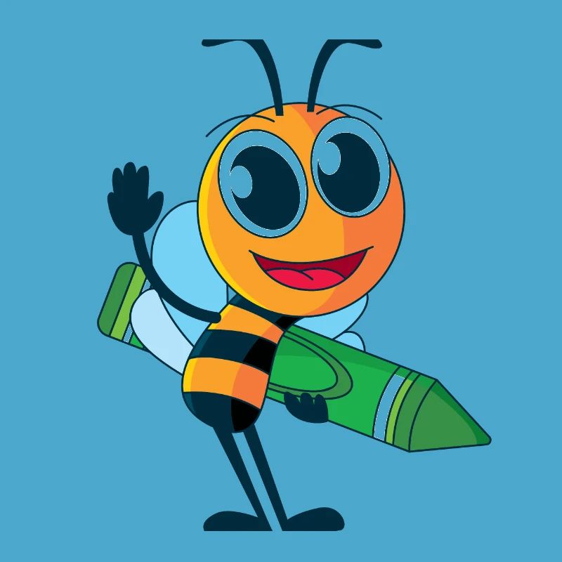 Abeille avec crayon