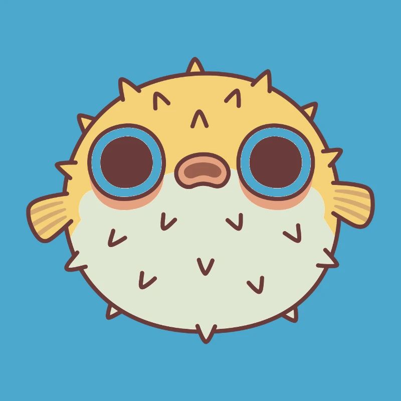 Cute Grumpy Puffer Fish