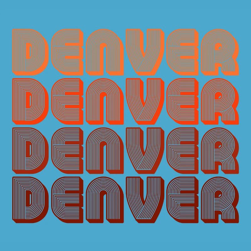 Denver Gradient Retro Pattern