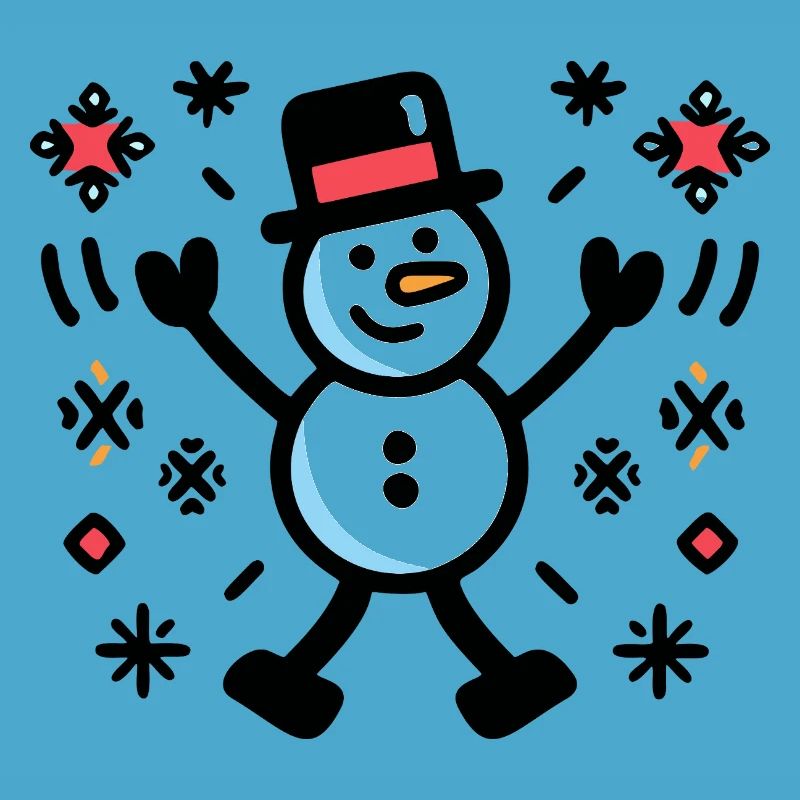 Joyeuse Snowman Comic Winter