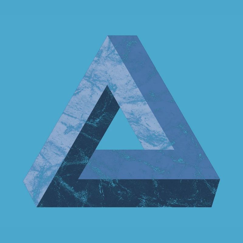Triangle impossible Tribar Illusion optique Mathe