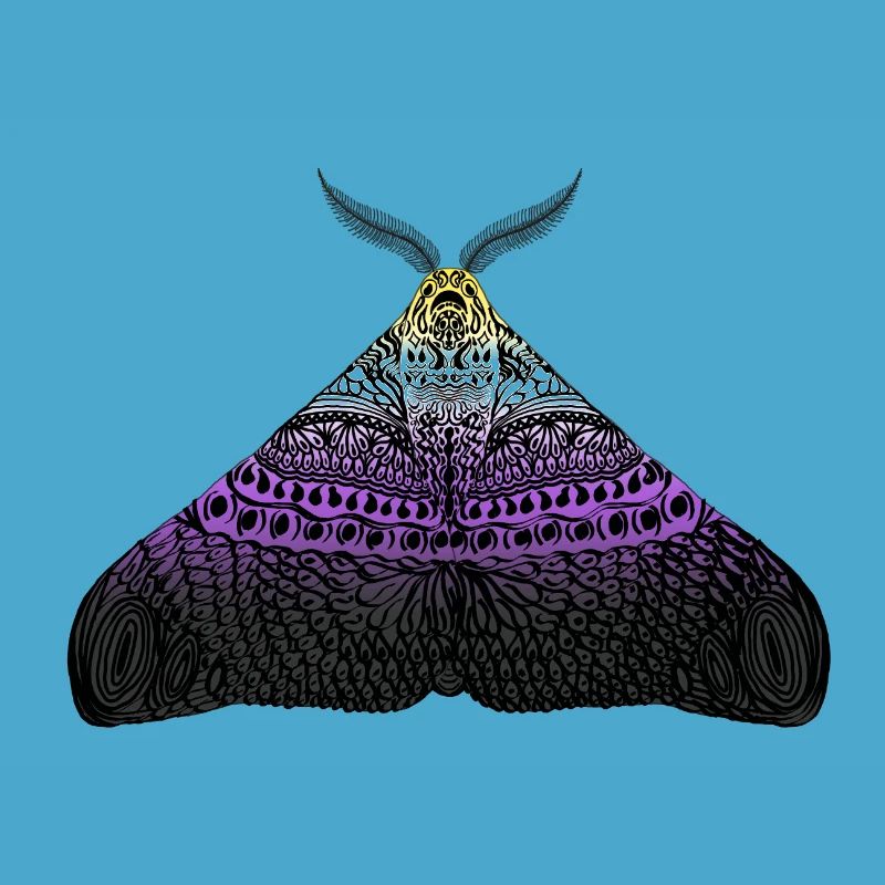Non binary pride moth