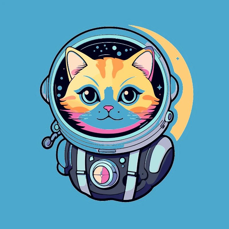 Illustration d’astronaute chat