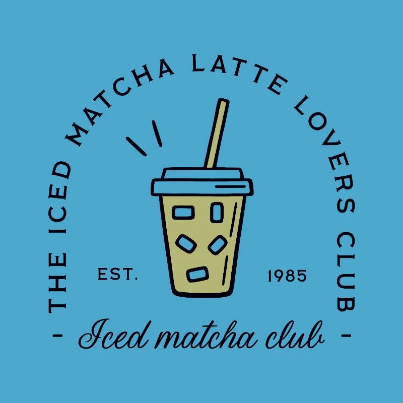 Iced matcha latte glacé