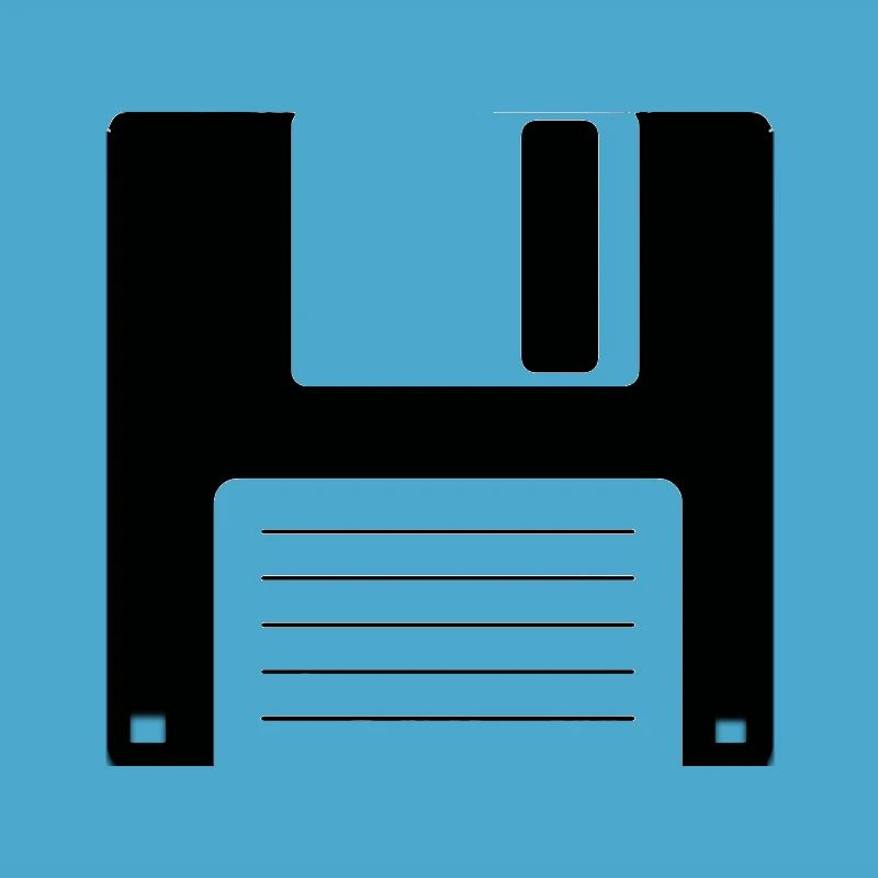 Floppy Diskette Old School Retro Computer Design