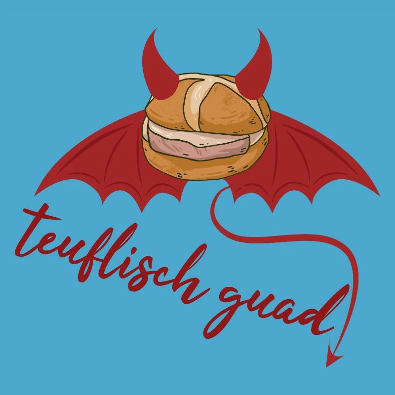 Devilishly cool Bavarian Leberkäs design