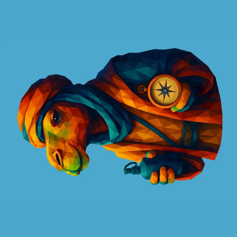 WPAP Style Animals - Camel Caravan Guide