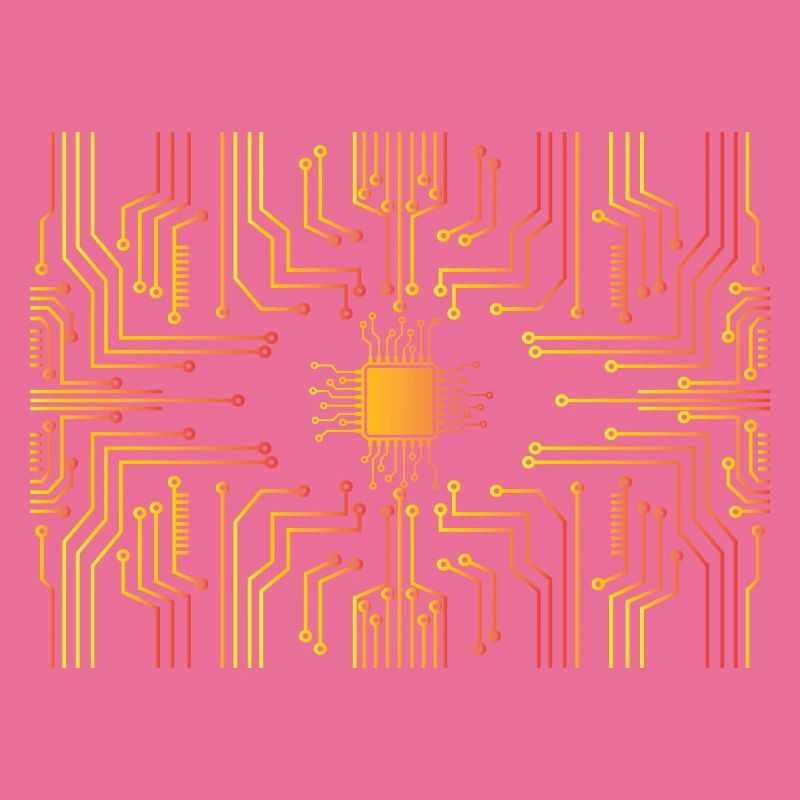 Circuit board core CPU heart pc coder geek