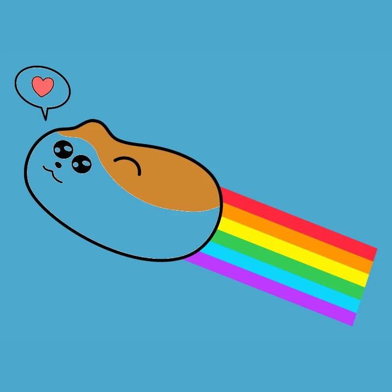 Hamster mit Regenbogen
