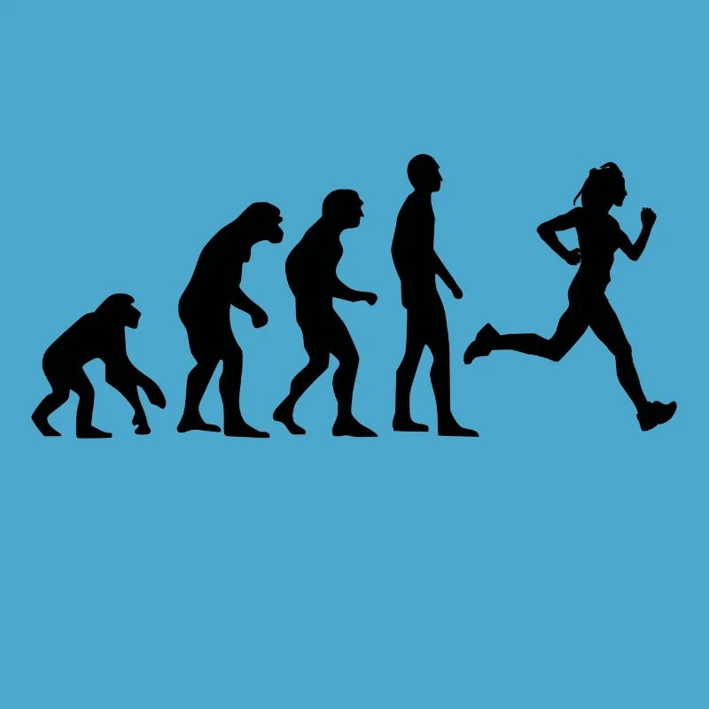 Human Evolution Running Jogging Joggen Geschenk