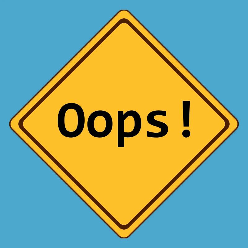 error, oops!, anpassbar