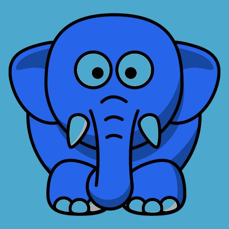 blauer Elefant