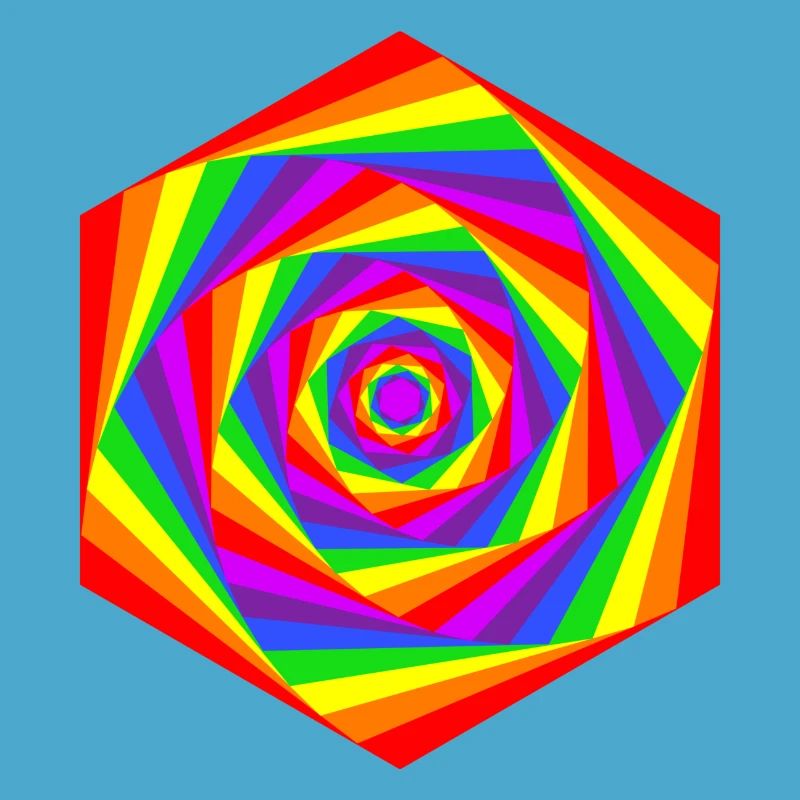 Regenbogen Hexagon