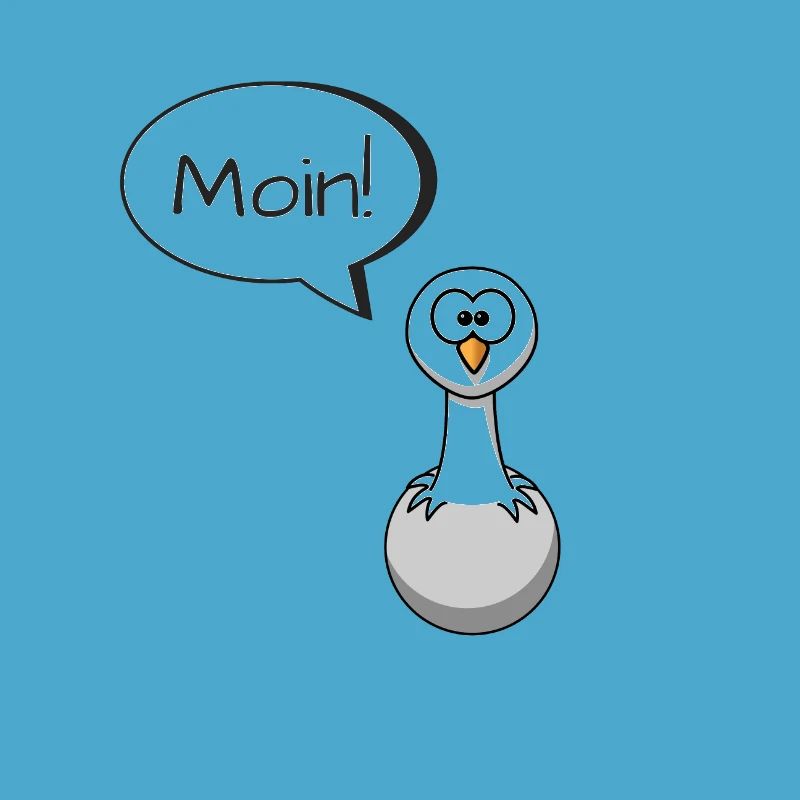 Hello! Seagull with speech bubble Funny gift idea
