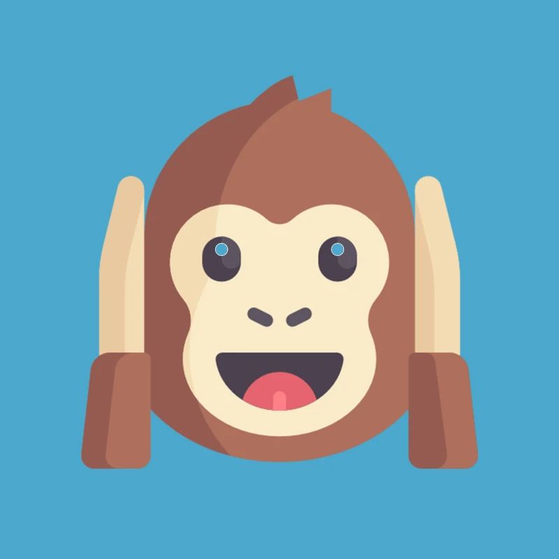 émoticône de singe mignon