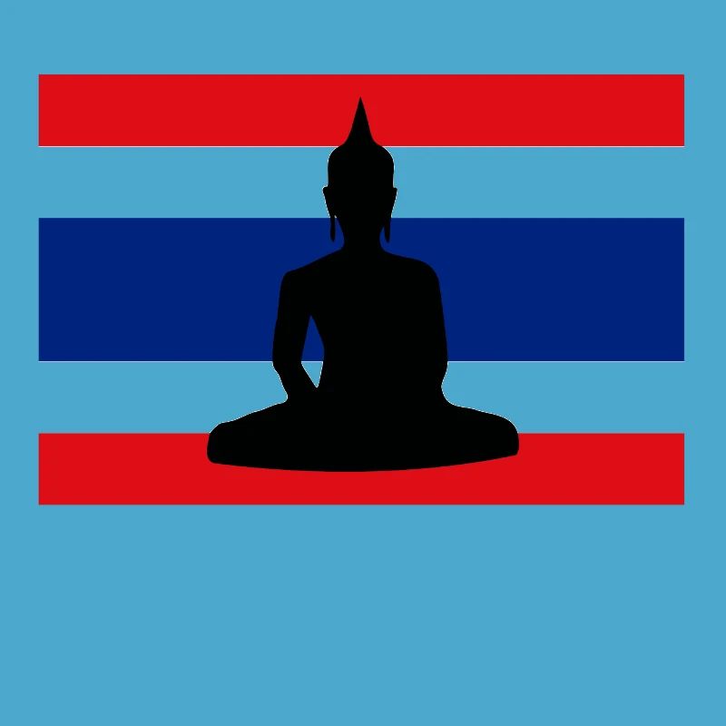 Drapeau thaïlandais Bouddha