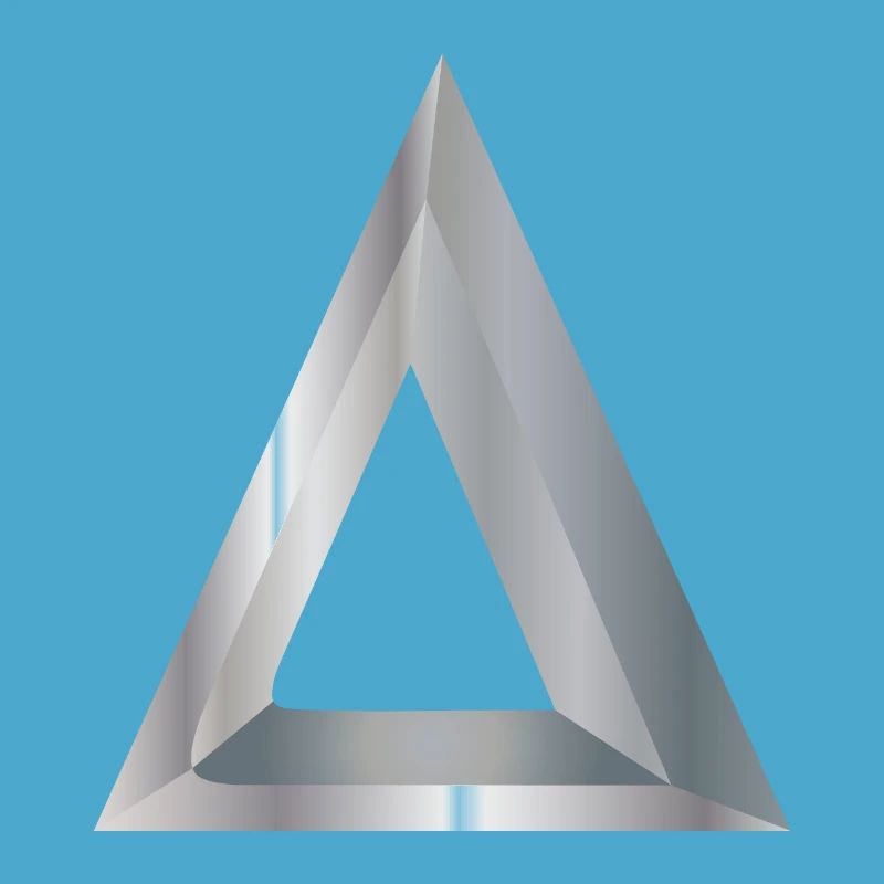 Math Symbols Delta Silver - Gift Idea