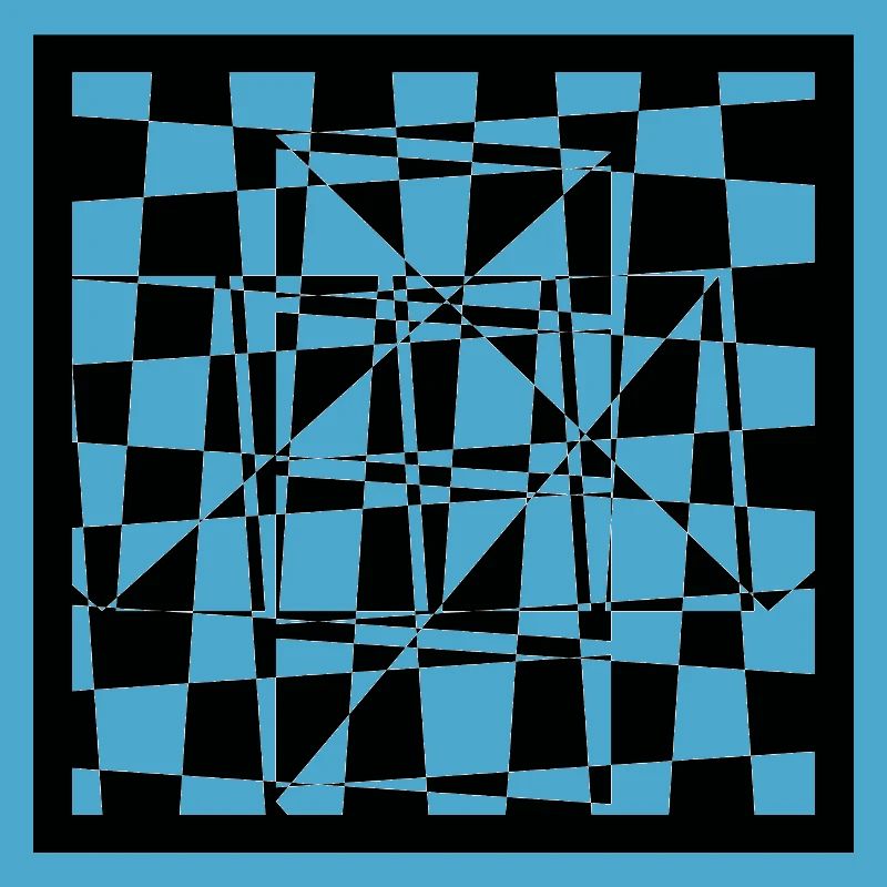 Chessboard modified, on white