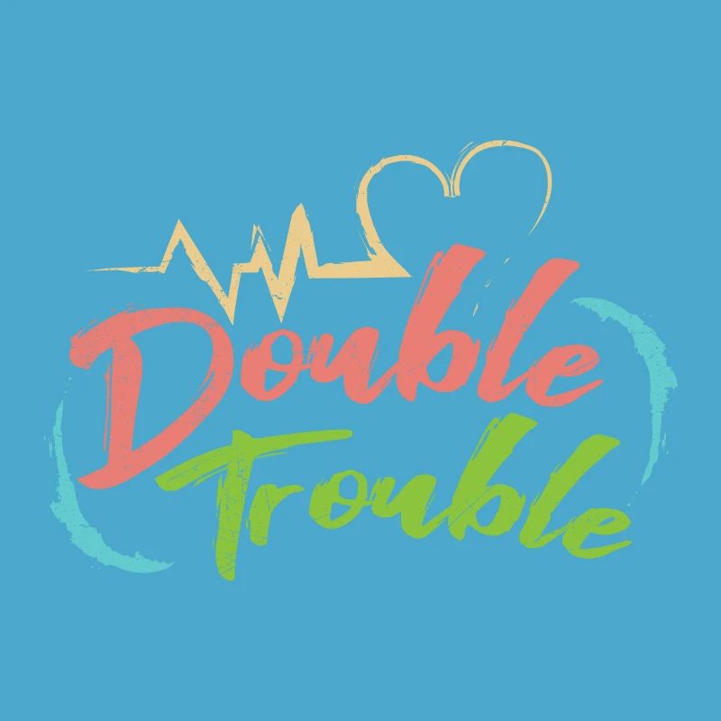 Gemini Double Trouble Twin Twins Gift Idea