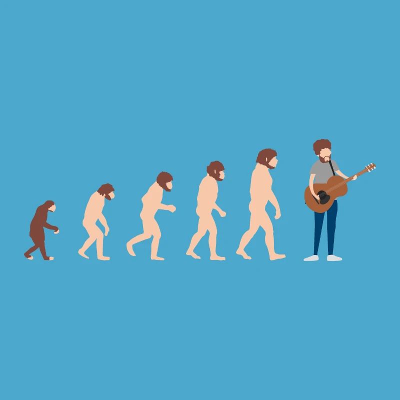 Evolution guitarist Funny gift idea