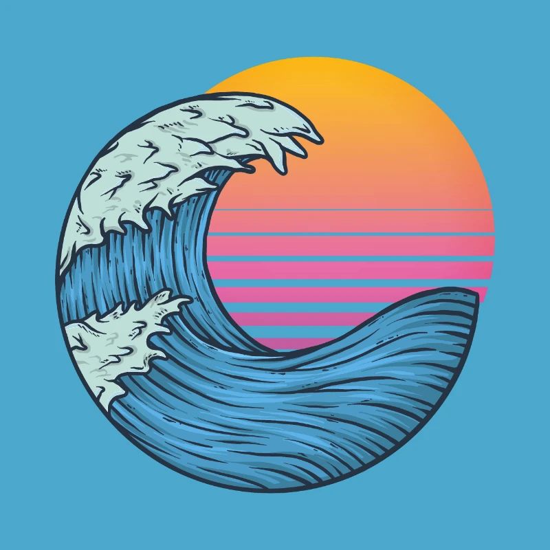 Wave with sun