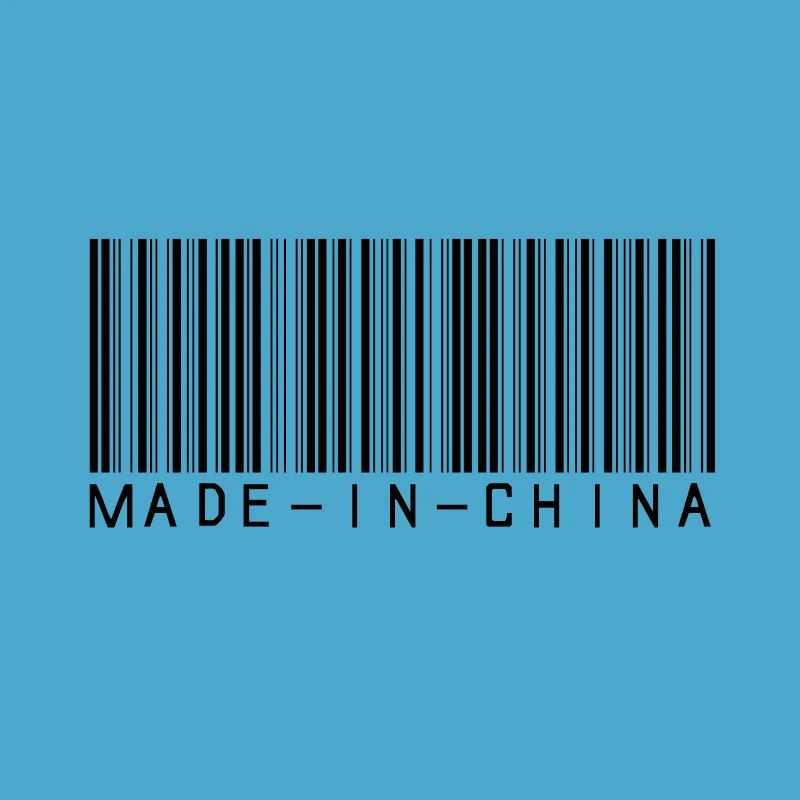 Made in China barcode denouncing globalization