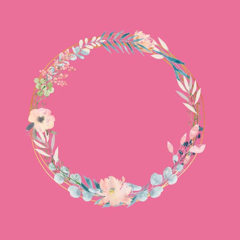 couronne de fleurs rose bleu doux collection de fleurs 2