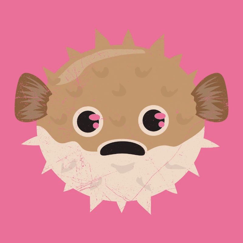 Kugelfisch Grumpy Kinder lustiges Geschenk