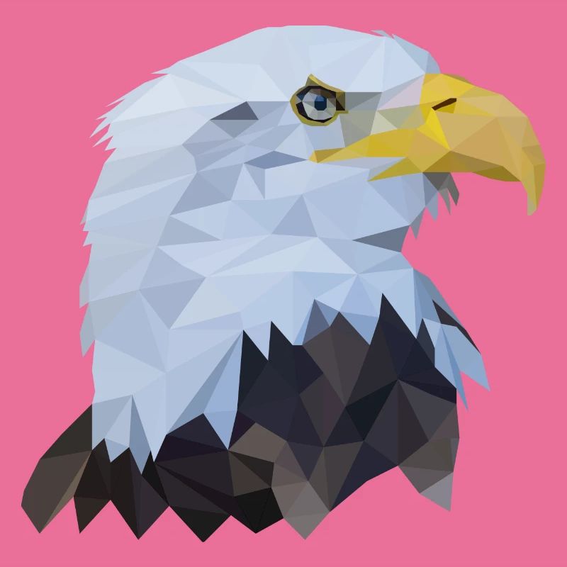 Eagle head polygon bird