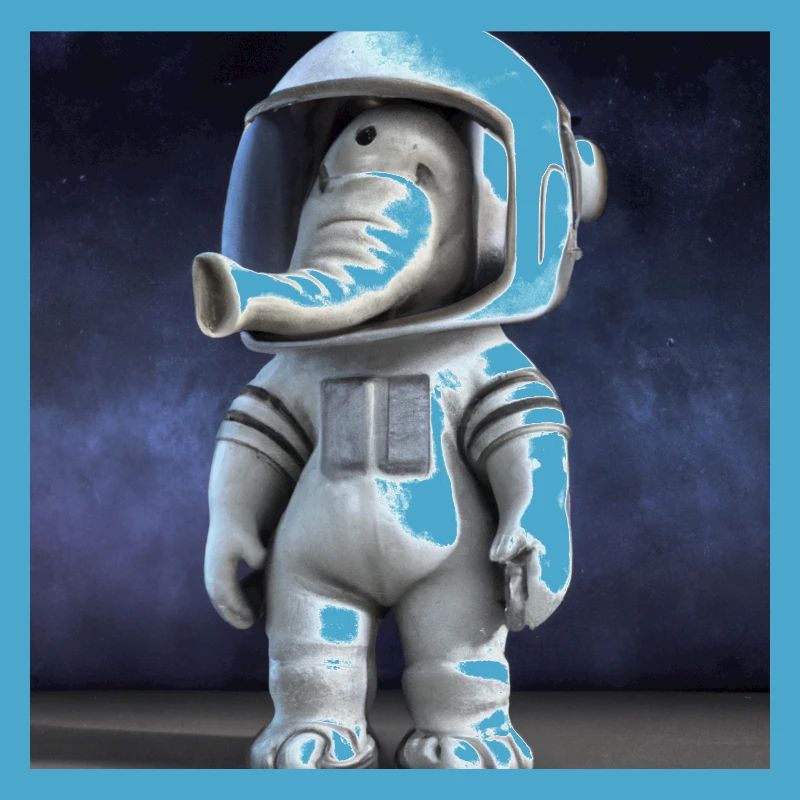 Astronauten-Elefant: Einzigartiges Design