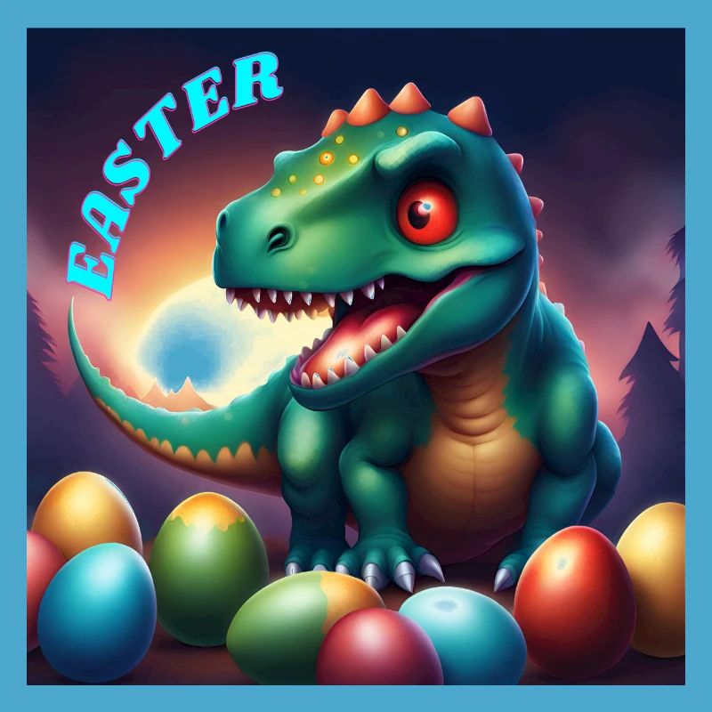 Dinosaur Red Eyes Easter