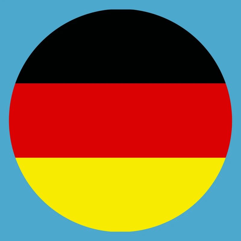 Flag Germany Germany Three Colors Vector Round